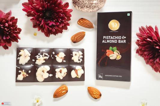 Pistachio & Almond Luxury dark Chocolate Bar