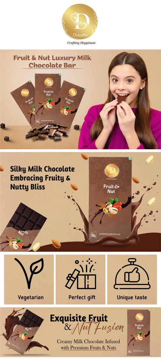 Fruit & Nut Luxury Milk Chocolate Bar